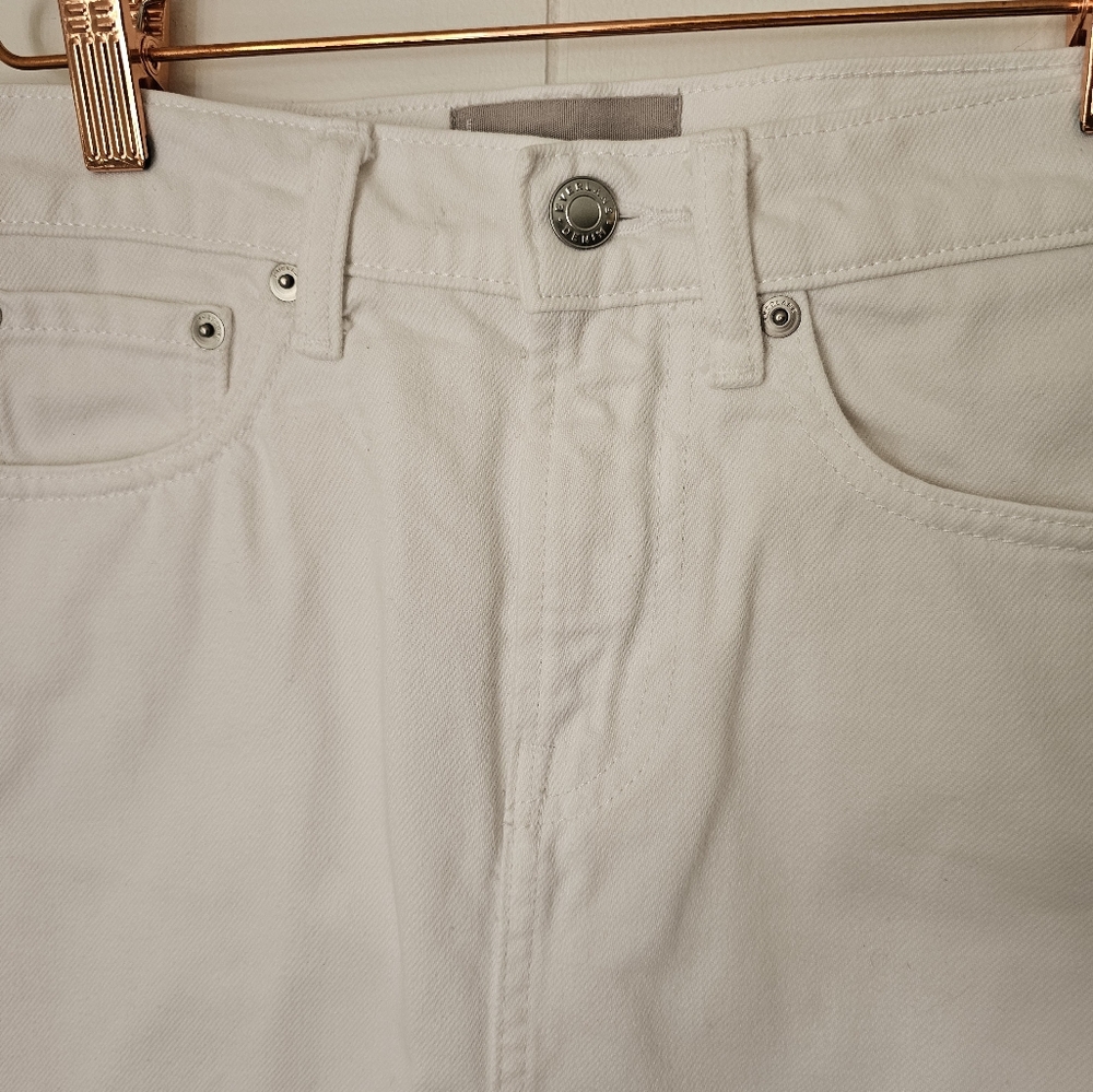 Everlane White Denim A Line Skirt 100 cotton - Picture 5 of 11